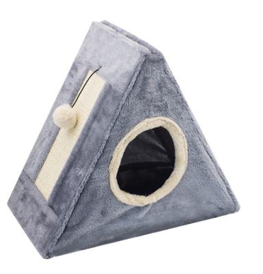 China 2022 Sustainable New Arrival Triangle Cat Tree Designer Cat Tree Shanghai Sandwich Cat Tree for sale