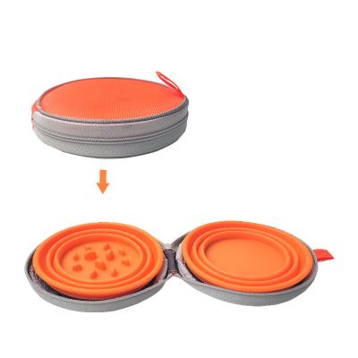 China Viable Collapsible Portable Bowl Silicone Pet Bowl Slow Feeder For Outdoor Camping for sale