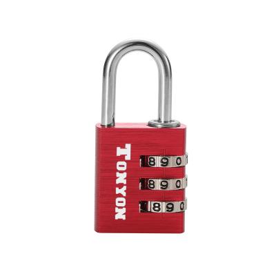 China Excellent Corrosion Resistance TONYON K25007 30 Aluminum Alloy 3 Digit Password Mini Security Padlock for sale