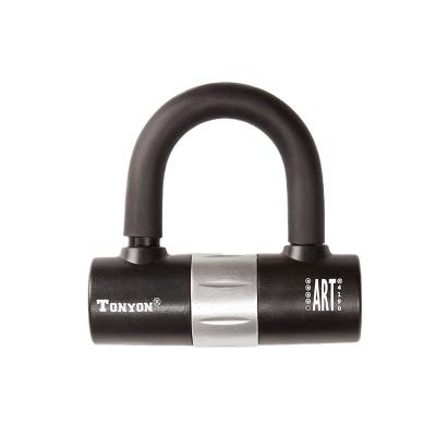 China TONYON Hot Selling Kirsite Anti-Drilled Steel ABS Knocked U Shape Bicycle Sheared Lock for sale