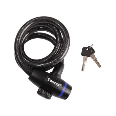 China TONYON bicycle accessories portable goods and mountain bike anti theft lock 120cm high quality bicycle cable lock for sale