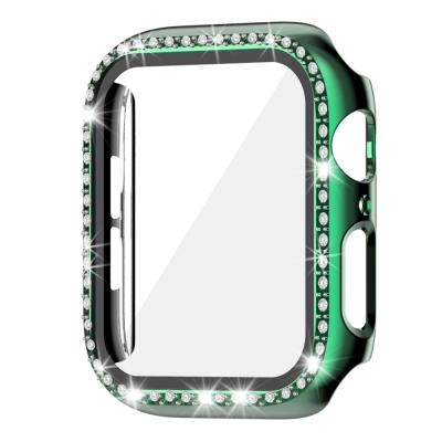 China Soft Plated Case For Apple Watch Diamond Bumper Protective Case For Apple Watch Cover 7 Series SE 6 6 5 4 3 2 1 for sale