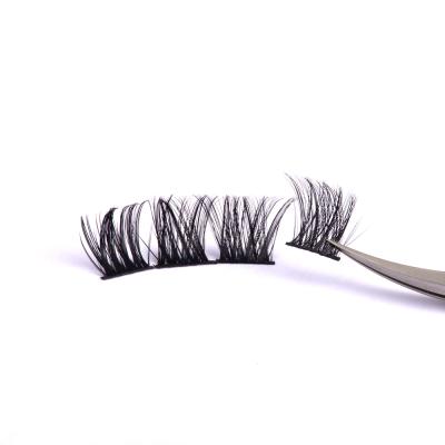 China Walmart OEM DIY Premade Natural Long Volume Eyelash Extensions Hot Selling Bundle Strip Lashes for sale