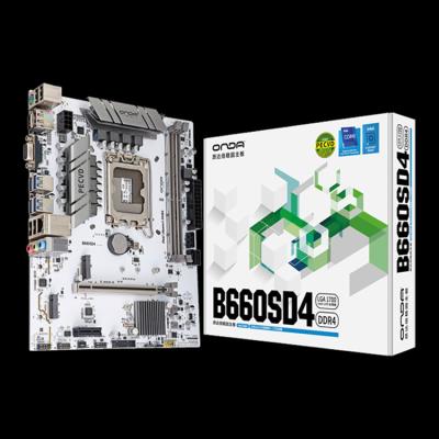 China Wave B660SD4-W DDR4 3600M M-ATX Computer Hardware and Software Intel B660 Chipset PC Parts Gaming Desktop Motherboard White for sale