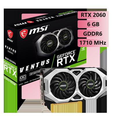 China SUPER Workstation msi GeForce RTX 2060 GP OC 8GB GDDR6 256 bit pci express x16 3.0 video card nvidia gpu graphics card for sale