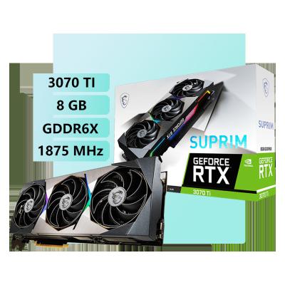 China Ti SUPRIM 8G GDDR6X 256bit workstation MSI GeForce RTX 3070 1845 MHz nvidia gpu video graphics card for sale