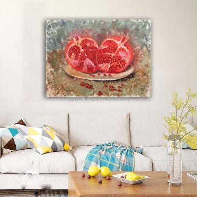 China Modern Hand Painted Full Oil Painting Fruit Pomegranate For Decoration for sale