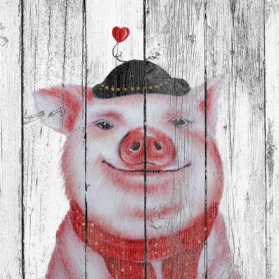 China Impressionist Newly Designed American Funny Pig Wall Art Canvas Oil Painting Animal Living Room Home Decoration for sale