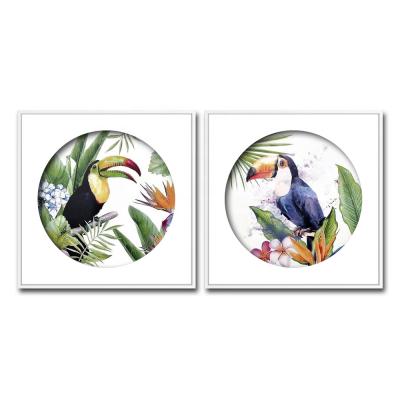 China New Realistic Top Selling Bird Oil Painting Canvas Wall Art Printed Painting For Living Popular Piece for sale