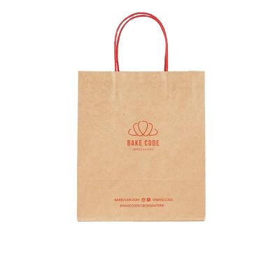 China Free Sample Recyclable Custom Customized With Handle Takeout Paper Bag for sale