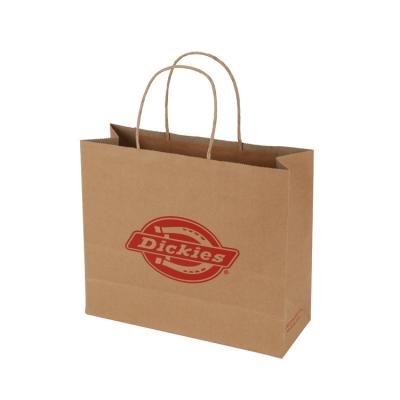 China Brown Recyclable Paper Bags Wholesale Boutique Goods Shopping Paper Bags With Handles for sale