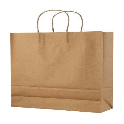 China Factory Price Recyclable Paper Bags Shopping Gift Packaging Restaurant Customizable Takeout Food With Handle for sale