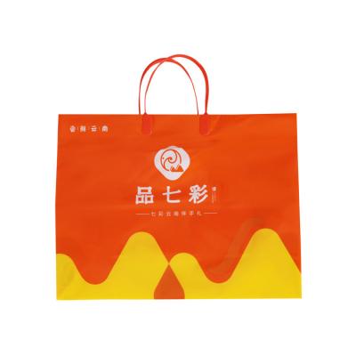 China Customized Moisture Proof Pattern Color Size Biodegradable Recycled Retail Plastic Bag With Handle for sale