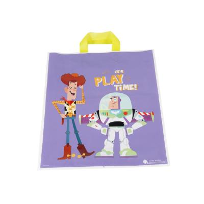 China Custom Shopping Logo Grocery Cartoon Moisture-Proof Carry Plastic Bag New Material Eco Friendly for sale