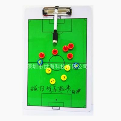 China Sports OEM Wiritting Wiritting Erasable Green Plastic Clipboard With Pen Holder Magnetic Football Coaching Board for sale