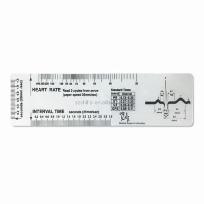 China School Office Stationery Electrocardiogram Heart Rate EKG Scale Plastic Ruler for sale