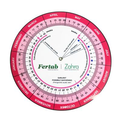 China Health Care Products Customize Medical Chart Pregnancy Calculator Ruler Expiry Record for sale