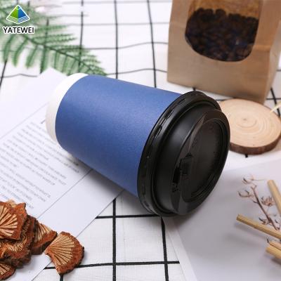 China Disposable Maker Ripple Double Wall Single Custom Printed Hot Drinking 4oz 10oz Double Wall Disposable Paper Cup for sale