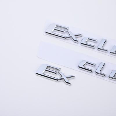 China Durable Custom Car letters Emblem ABS 3d Logo Chrome Car Badge Auto Emblem for sale