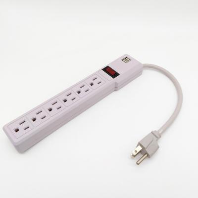 China Residential Universal / General Purpose With Switch Overload Protector 6 Wayoutlet PDU Power Strip China Extension Socket for sale