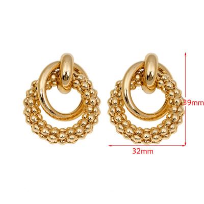 China High Quality Vintage 18k Gold Plated Girls Hoop Earring Women's Circle Earring for sale