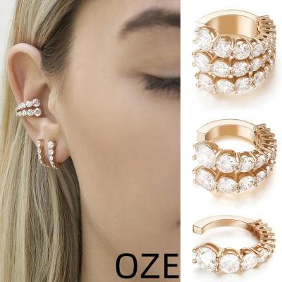 China TRENDY OZE Simplicity C Shape Stud Earrings Without Cubic Zirconia Circle Earrings Dubai Jewelry Fashion Earrings For Women for sale