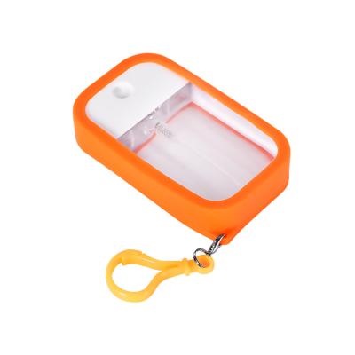 China Cosmetic Hand Sanitizer Square Pocket Spray Bottle 38ml 45ml Key Chain Flat Credit Card Shape Plastic Perfume Atomizer Spray Bottle for sale