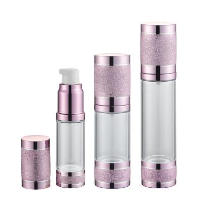 China Ace Airless Luxury Custom Design 15ML 30ML 50ML Gold And Silver Pink Purple Aluminum Cream Spray Pump Airless Bottle for sale