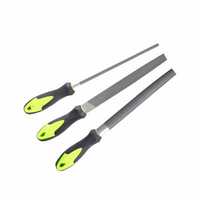 China Eco-Friendly customized carbon steel file 6in 8in 10in 12in T12 Triangular Files with plastic handle for Metalworking and Woodworking for sale