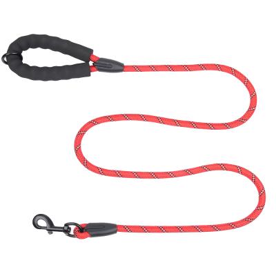 China Functional Shock Absorbing Pet Dog Leash Polyester Round Safety Rope Reflective Cheap Outdoor Accessory Bestselling Reflective Leash for sale