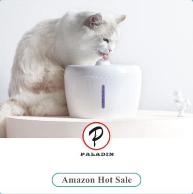 China TIKTOK Stored Warm Quadruple Filtered Water Level Led Light Pet Water Fountain Carbon Filters Regulating Cat Water Fountain for sale