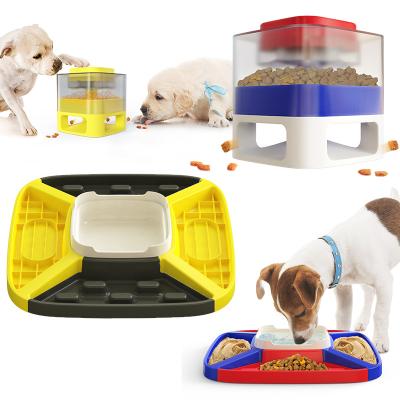 China Factory Wholesale Clog Viable Anti Any Combination Dog Lick Pad Mat Large Dog Food Plates Slow Feeder Dog Food Dish for sale