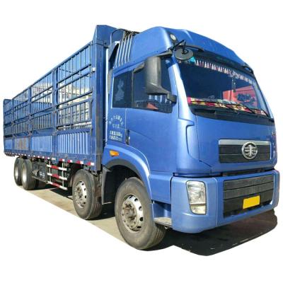 China 16 Ton Load Capacity 8*4 FAW Cargo Truck 9.65M Van Lorry Truck for Africa for sale