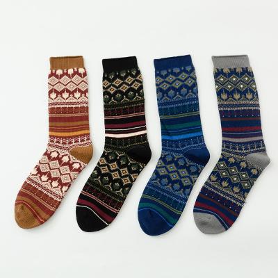 China Wholesale Winter QUICK DRY Thicken Women's Warm Vintage Socks Cotton Nordic Comfortable Crew Socks for sale