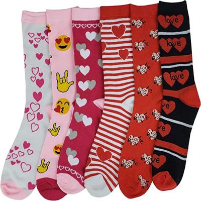 China Wholesale High Quality Breathable Winter Socks Cotton Jacquard Dress Shoes Festival Colorful Crazy Funny Women Crew Happy Socks for sale