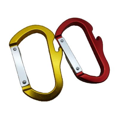 China Viable all colors in stock for instant laser engrave MOQ 1pcs Aluminum Alloy Key Chain Carabiner Bottle Opener Key Chain for sale