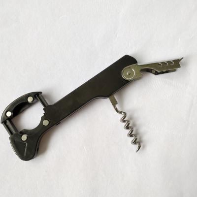 China Multifunctional Ready to Ship Custom Logo Round Blade Aluminum Cutter Wine Corkscrew Bottle Opener Wine Opener Corkscrew for sale