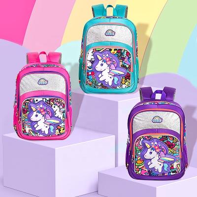 China New Designer 3D Cartoon Unicorn Pink Girls Children Back Pack Waterproof Backpack For Kid School Bag for sale