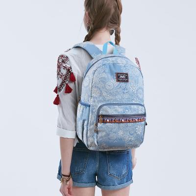 China Waterproof Custom 600D Polyester College Student Backpack Girls Back Pack School Bags Mochilas-juvenil for sale