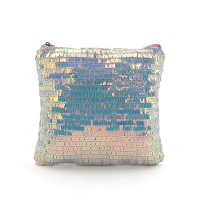 China PVC Neceser Style Convenient Sequin Zipper Makeup Bag Cosmetic Case for sale