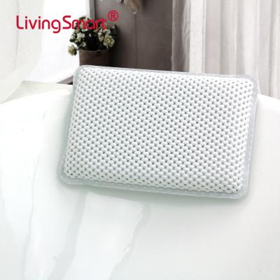 China Sustainable Cushioned Spa PVC Foam Bath Pillow With Suction Cups for sale