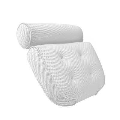 China Sustainable Living Smart Fast Delivery Luxury 3D Mesh Massage Bath Pillow Washable Bathtub Pillow for sale