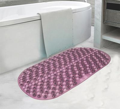 China Durable High Strength Suction Silicone Bathroom Shower Foot Massage Foot Massager Non-Slip Bath Mat for sale