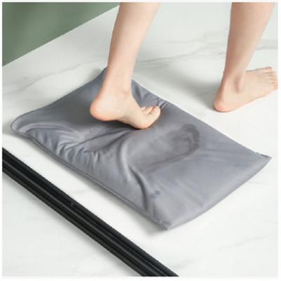 China Best Selling Anti Slip Bathroom Floor Diatom Mud Foot Pad Diatomite Drying Bath Mat Durable Softly for sale