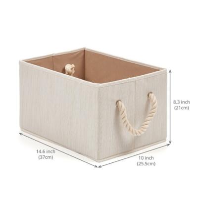 China Sustainable Living Smart Hot Foldable Nordic Nordic Sale 52*38*19.5cm Canvas Storage Basket for sale