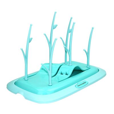 China BPA Free Baby Tree Shaped Bottle Drying Rack Drainage Rack Removable Bottle Holder Box for sale