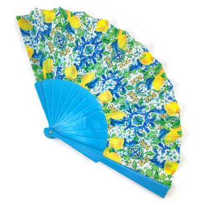 China China Custom Printed Big Bamboo Folding Slam Hand Held Fan For Festivals Parties Rave Accessories for sale