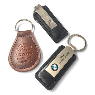 China Wholesale Design Leather Light Weight Empty Fashion Decoration Designer Key Chains Custom Key Chains Ring for sale