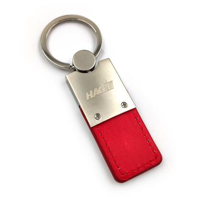 China Wholesale custom logo leather accessories decoration leather key chain key chain ring metal with carabiner for sale