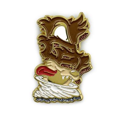 China The New Trend Imitation Antique Logo Custom Lapel Pin Enamel Pin Backing Custom Cute Enamel Pin Spin Metal Custom Cartoon Badge for sale